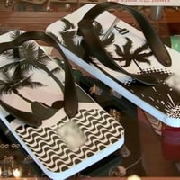 Chinelo Japonês Borracha Colorido Com Tecido Branco + Tira Normais Personalizado R$ 16,80