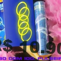 Tubo com 100. Pulseiras de Neon