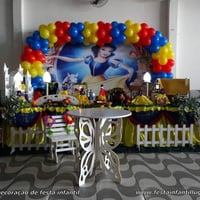 Branca de Neve - Decoração para festa de aniversário de meninas em versão tradicional luxo