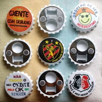 Imãs de Geladeira Abridor de Garrafa e Garrafa pet, personalizados