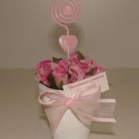 Vasinho de cerâmica com mini rosas