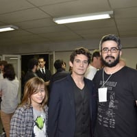 Com o Mágico francês Xavier Mortimer. Foto do congresso Internacional de Mágicos em Osasco, 2015.