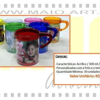 Caneca Acrílica com foto.