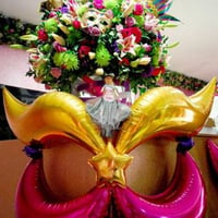 máscara com balão metalizado