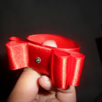 Modelo de porta guardanapo laço chanel duplo com cristal