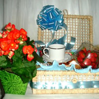 café bom dia com flores