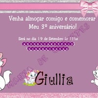 Convite Gatinha Marie 1