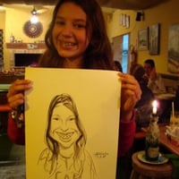 Caricatura ao vivo no Lubt Pub