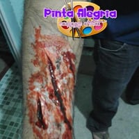 maquiagem de efeito braço machucado