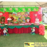 MariaFumaçaFestas® - Tema de Aniversário Infantil - Decoração Moranguinho