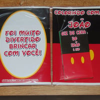 Kit de Livros de Colorir com Giz de Cera Mickey
Tamanho: 14x10 cm
Com 12 imagens em 6 páginas no t