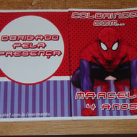 Kit de Livros de Colorir com Giz de Cera Homem Aranha
Tamanho: 14x10 cm
Com 12 imagens em 6 página