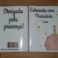 Kit de Livros de Colorir com Giz de Cera Pequeno Príncipe
Tamanho: 14x10 cm
Com 12 imagens em 6 pá