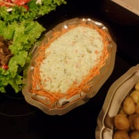 nossa maravilhsa salada de maionese de legumes .