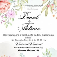 Convite de Casamento Daniel & Fátima