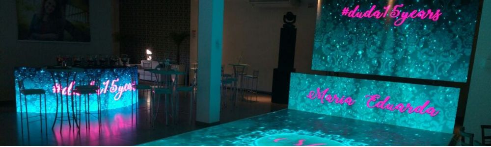 Pista, Painel e Passarela de Led e Show de Laser Colorido