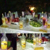 Mesa de Drinks organizada em mesa comum