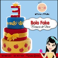 Bolo Fake para Festa Infantil da Branca de Neve.. Lindo de mais! Faça seu orçamento com a gente!