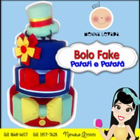 Bolo Fake para festa infantil do Patati e Patatá.. Está um amor Emoticon heart Faça seu orçamento co