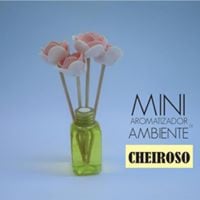 Mini difulsor de ambiente 20ml c 3 varetas, perfumado com essencias naturais e personalizado