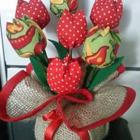 Peso de Porta Tulipas de tecido