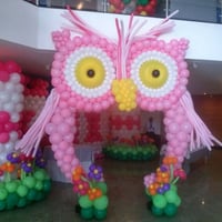 ESCULTURA, CORUJINHA ROSA