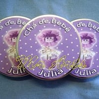 Lata Min to Be. Com vários Recheios.
Balinha, Confette e Mini Terço.