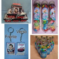 Lembranças Personalizadas. Caixa em mdf Vários Tamanhos. Tubete em 2 Tamanhos. Chaveiro 3x4 e Garraf