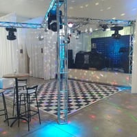 DJ, Som, Treliça tipo pista 'quadrado' e pista de dança quadriculada