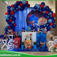 Decoração Sonic - Nick Festas ??
Entre na velocidade da diversão com a decoração do tema Sonic! ?? 