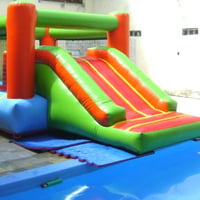 Tobogã com João Bobo (na piscina)