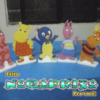 Peças para decorar as mesas em mdf e adesivo do personagem