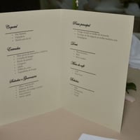 Programação do evento em cada mesa