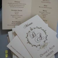 cardápio para mesa