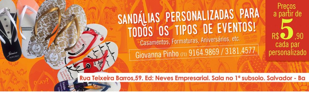 Sandálias Personalizadas Salvador