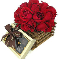 Rosas e chocolates