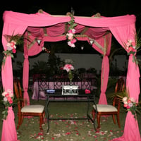 Pergula decorada