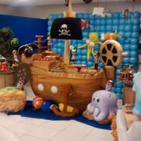 MESA TEMA FUNDO DO MAR, PIRATAS