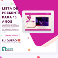 Aniversário 15 anos - Quero Presente Virtual
