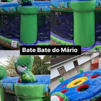 Bate Bate do Mario é uma brincadeira para 6 pessoas, com 1 pessoa no meio, tem sacolinhas dentro do
