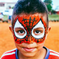 Pintura facial de super heróis!