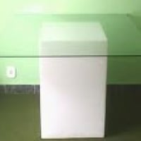 Mesa para bolo tampo de vidro 1,10 x 1,10
