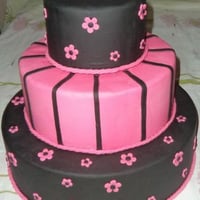 BOLO PRETO C/ PINK