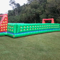 futebol de sabão 6 x12  ideal para retiros , reuniões , festa acompanha bola futebol motor 110 volts