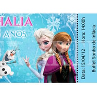 Convite Ingresso Frozen