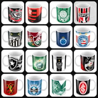 CANECA PORCELANA TIMES DE FUTEBOL 325ML