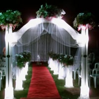 casamento no gramado a noite