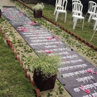 Tapete da noiva/passadeira personalizada