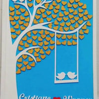 Quadro de assinaturas de convidados personalizado