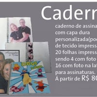 Caderno e livro de assinatura